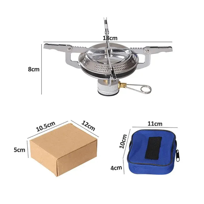Portable Windproof Camping Gas Stove – Foldable Outdoor Cooking Burner with Electronic Ignition