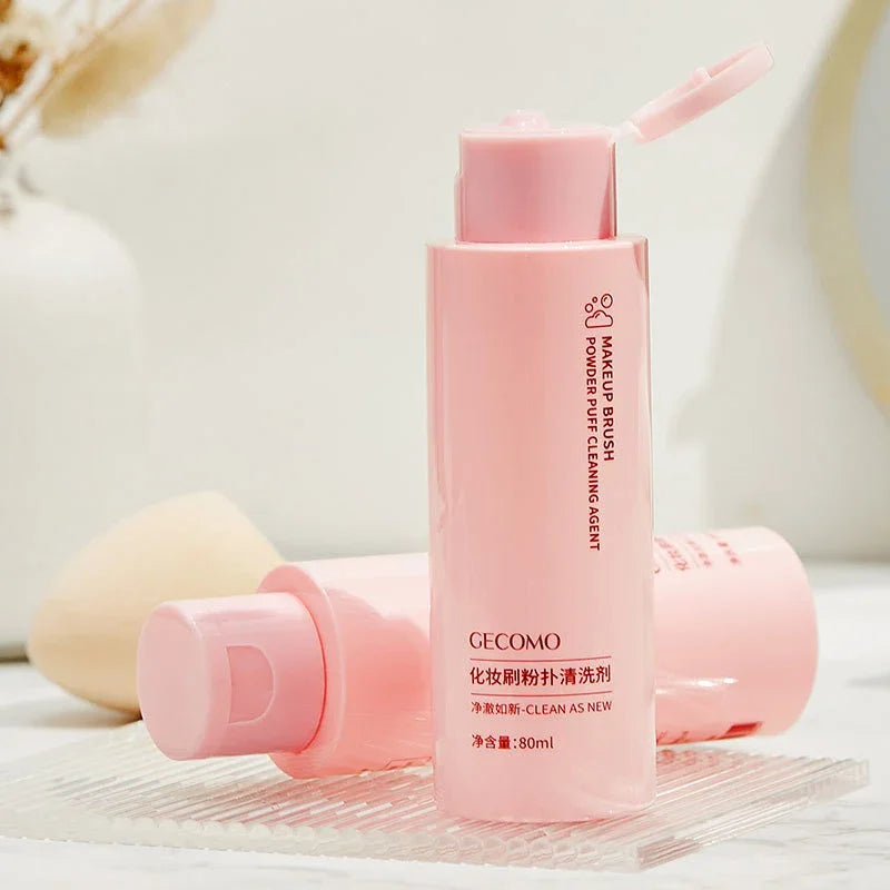 80ml Makeup Brush Cleaner Solution Makeup Brush Shampoo Puff Cleaning Solution Remover Quickly Liquid Makeup Brush Cleaner 80ml