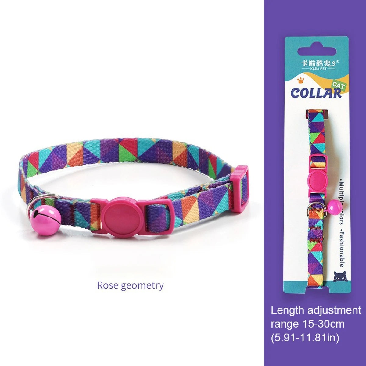 Cute Cat Weaving Necklace with Small Bell Design Anti-Suffocation Cat Collar Adjustable 15-30cm Comfortable Soft nylon material