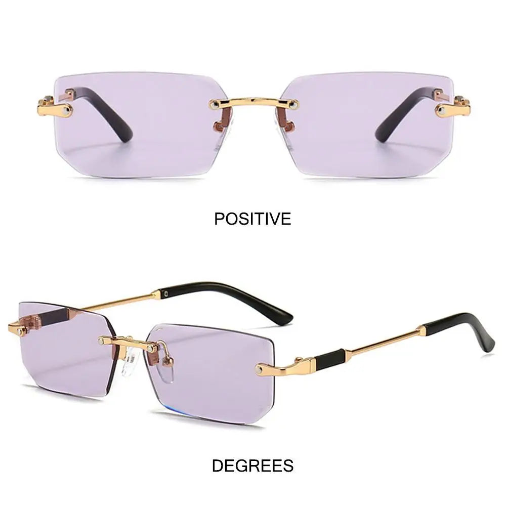 Rimless Sunglasses for Women & Men, UV400 Retro Frameless Shades