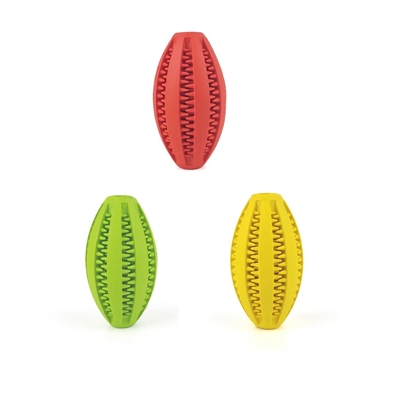 Pet Dog Chew Toys Teeth Cleaning Snack Ball Pet Dog Toy Ball Natural Rubber Super Tough Interactive Bouncy Pet Supplies
