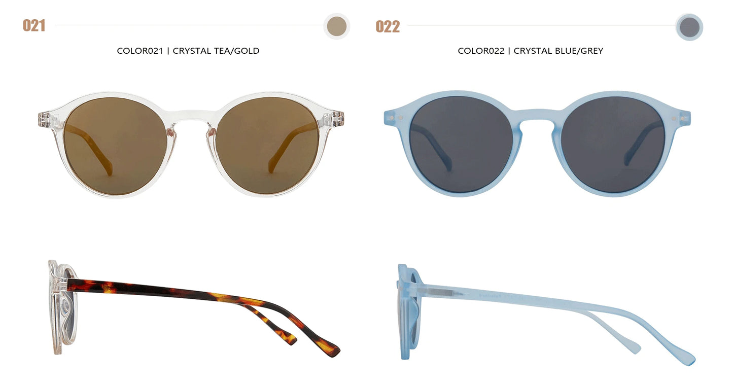 Zenottic Retro Circular Polarized Sunglasses for Men and Women Small Round Vintage Style UV400 Protection