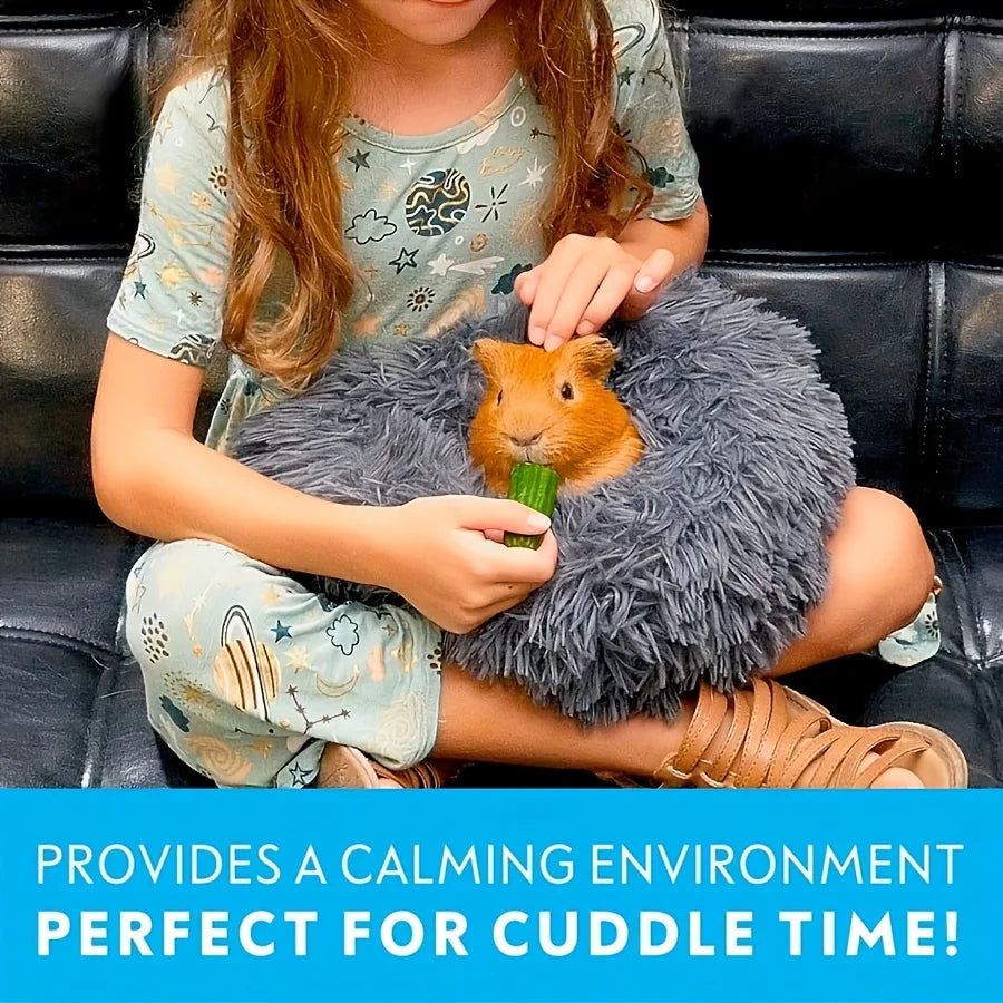 1PCS Ultra-Soft Plush Pet Nest Cozy Warm Hamster Sleeping Bed Non-Slip Bottom Insulated Padding for Guinea & Other Small Animals