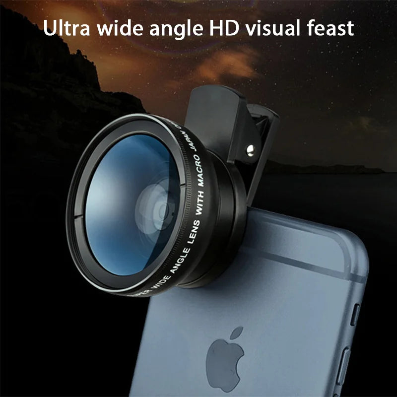 New HD 37MM 0.45x Super Wide Angle Lens with 12.5x Super Macro Lens for iPhone Samsung Smartphones Camera Phone lens Kit