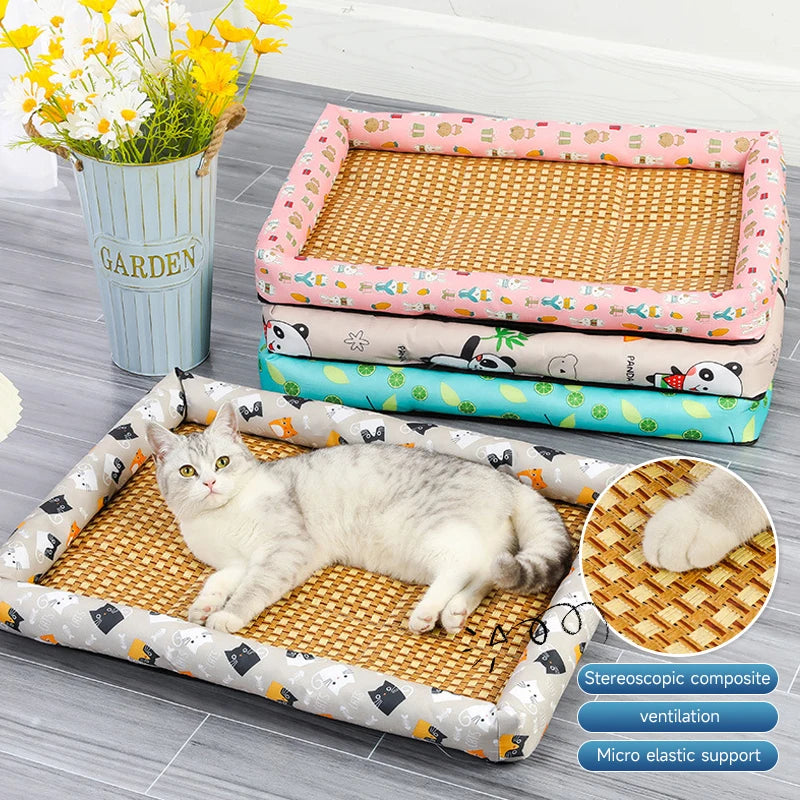 Dog And Cat Ice Cushion Summer Small And Medium Cat Sofa Cool Wear Pads Pet Bed Comfortable Wear-Resistant Pads Pet Supplies