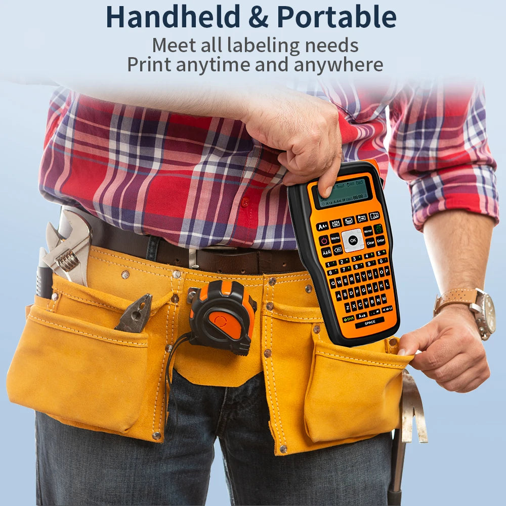 E1000PRO Tube Label Printer for Sticker Labels 12mm Compatible with Brother Ptouch TZe-231 HSe-231 High Resolution Thermal Transfer Technology