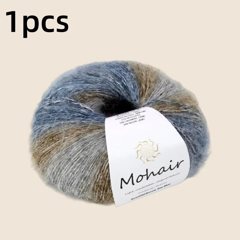 Gradient Mohair Soft Cotton Yarn for Baby Sweater Hat Scarf
