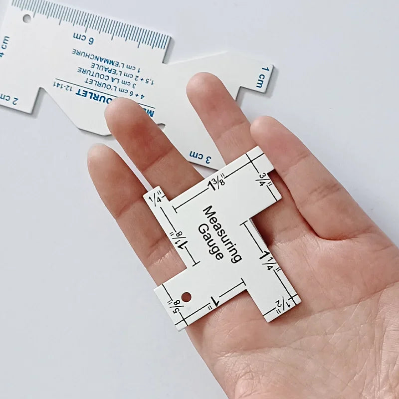 Precision Seam Measuring Gauge Quilting Ruler Template for Sewing and DIY Patchwork Craft Accessories 1 or 2 Pieces