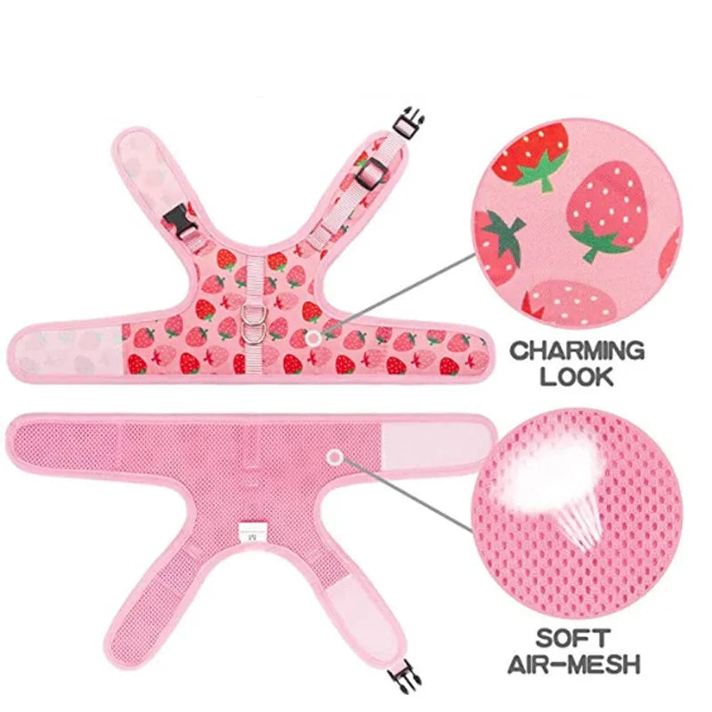 Cat Chest and Vest Style Reflective Cat Chest and Vest Strap Anti Release Walking Rope Breathable Pet Chest and Vest Strap