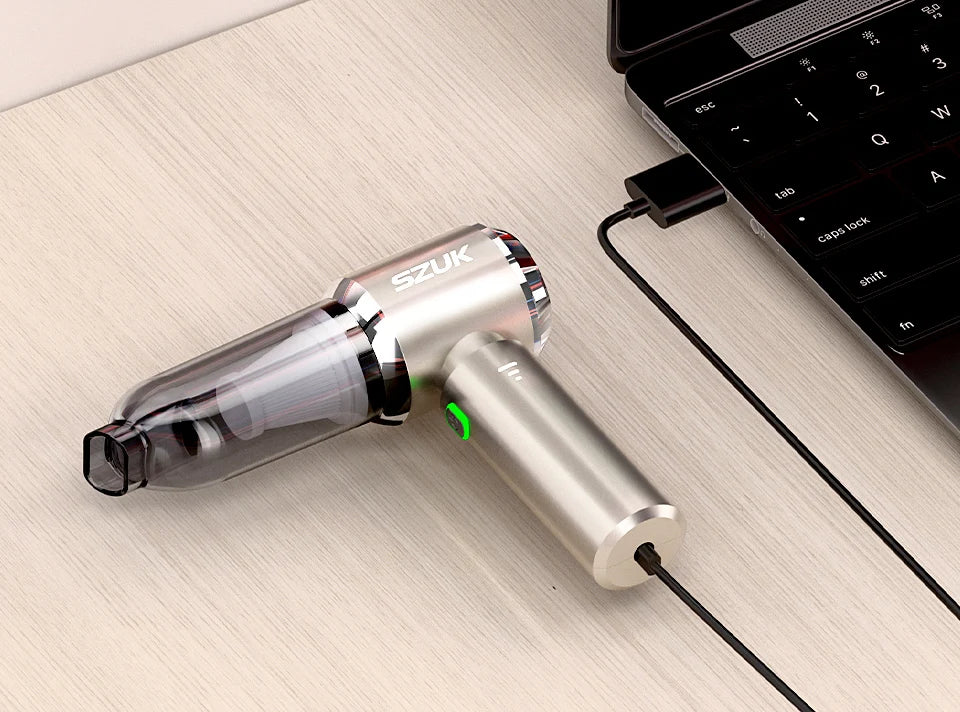 SZUK C012MAX Wireless Portable Car Vacuum Cleaner with Strong Suction Mini Handheld Design for Home and Vehicle Use