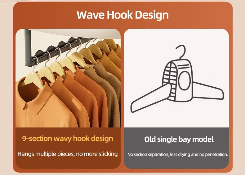 Multifunctional Electric Clothes Dryer Portable Compact Foldable Laundry Dryer Machine with Timer and Dryer Bag