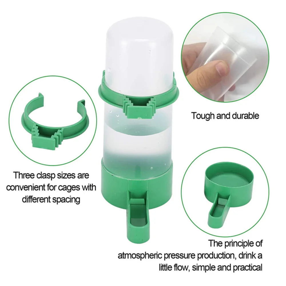 2PCS Bird Feeder Plastic Food Water Feeding Automatic Drinker Parrot Pet Parrot Drinking Cup Bowls Pet Bird Supplies Dispenser