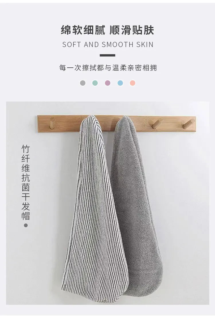 Wholesale Gray Bamboo Charcoal Dry Hair Caps for Home Use