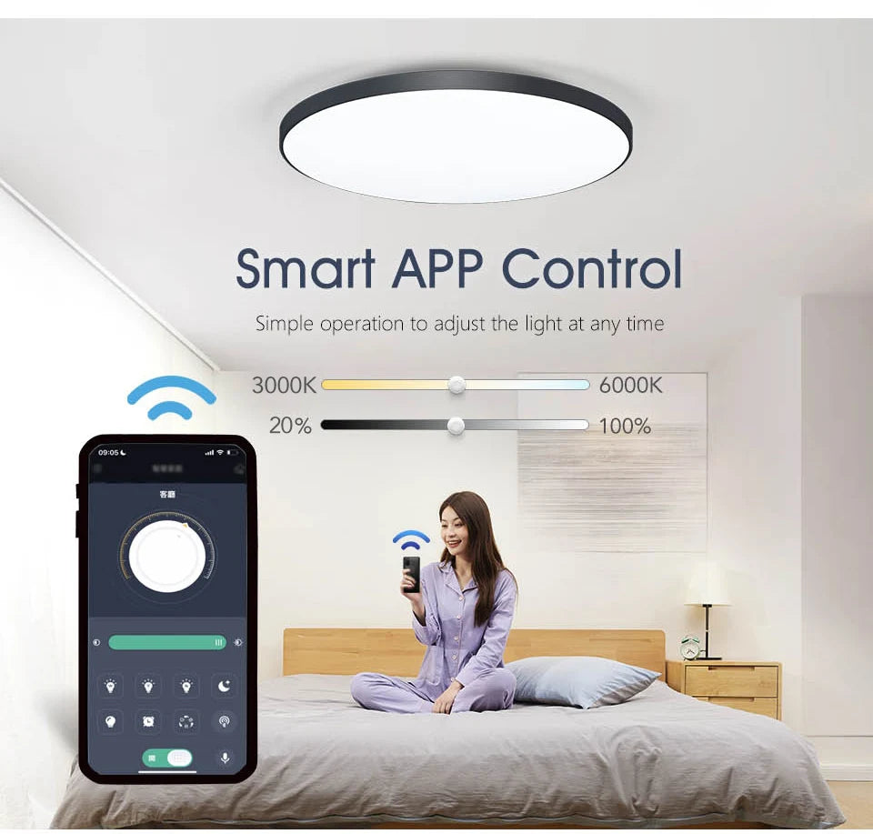Smart LED Ceiling Lamp 36W 50W Dimmable APP Control