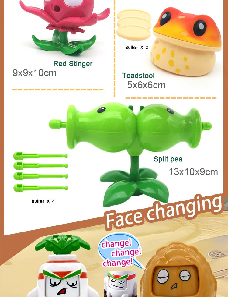 Plants vs Zombies 2 Full Set Toys Pea Shooter and Friends Role Play Action Figures for Kids