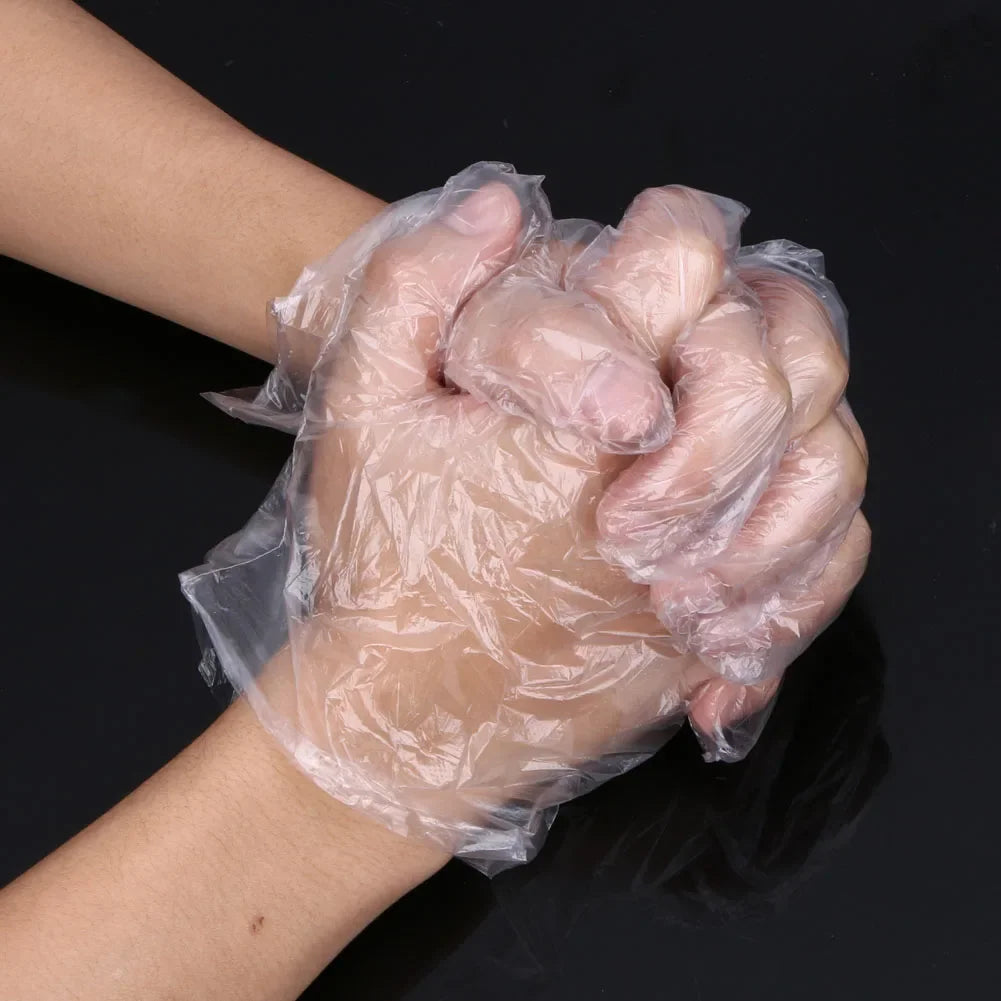 3000 Count Disposable Transparent Plastic Gloves for Kitchen and Bathroom Cleaning Durable Ambidextrous Gloves for DIY Cooking