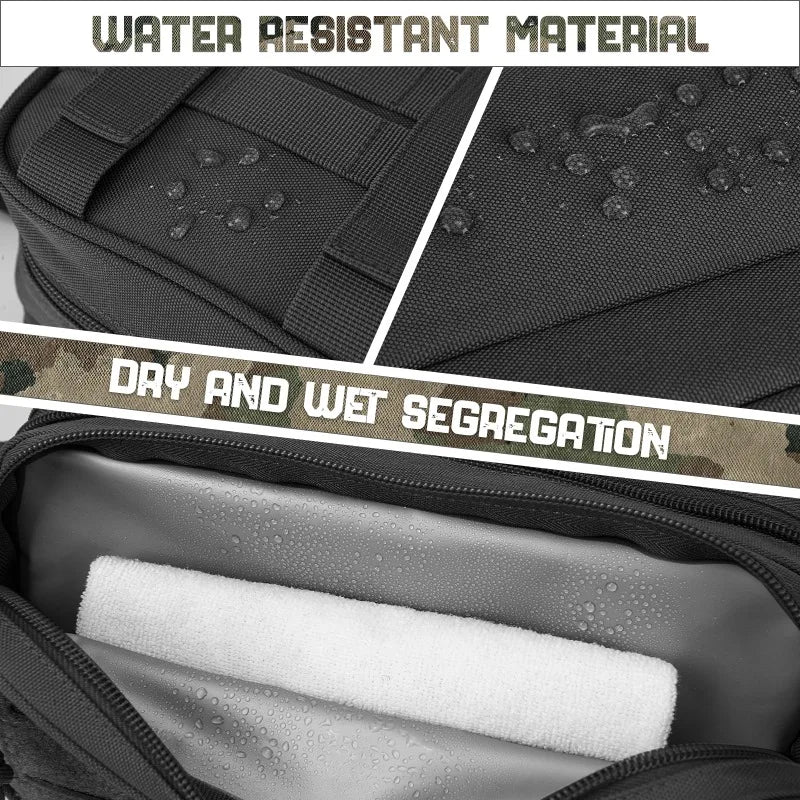 Tactical Toiletry Bag for Men Multifunctional Hygiene Organizer Travel Shaving Kit and Makeup Pouch