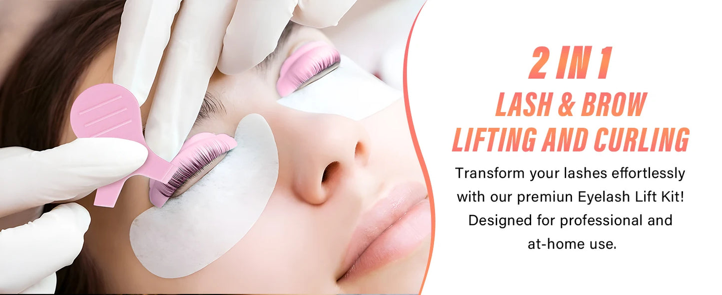 Lomansa 15 Piece Brow Lamination Kit with 8-12 Minute Application Time and 2 in 1 Perm Fixation Lotion for Long Lasting Lashes and Brows