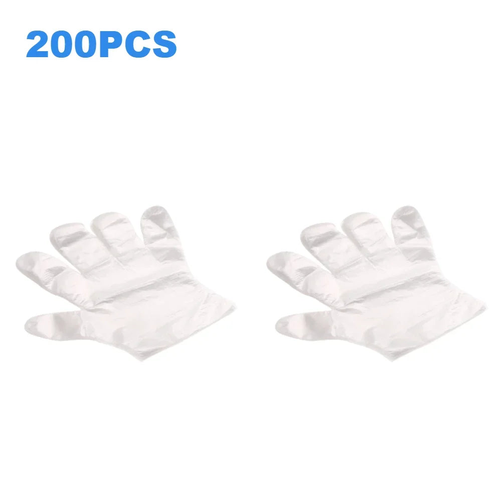 3000 Count Disposable Transparent Plastic Gloves for Kitchen and Bathroom Cleaning Durable Ambidextrous Gloves for DIY Cooking