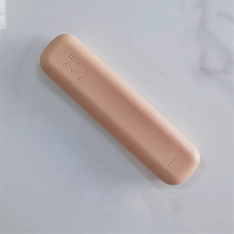 Travel Makeup Brush Holder Silicone Cosmetic Brushes Bag Makeup Sponge Case Portable Waterproof Makeup Tools for Women Girls