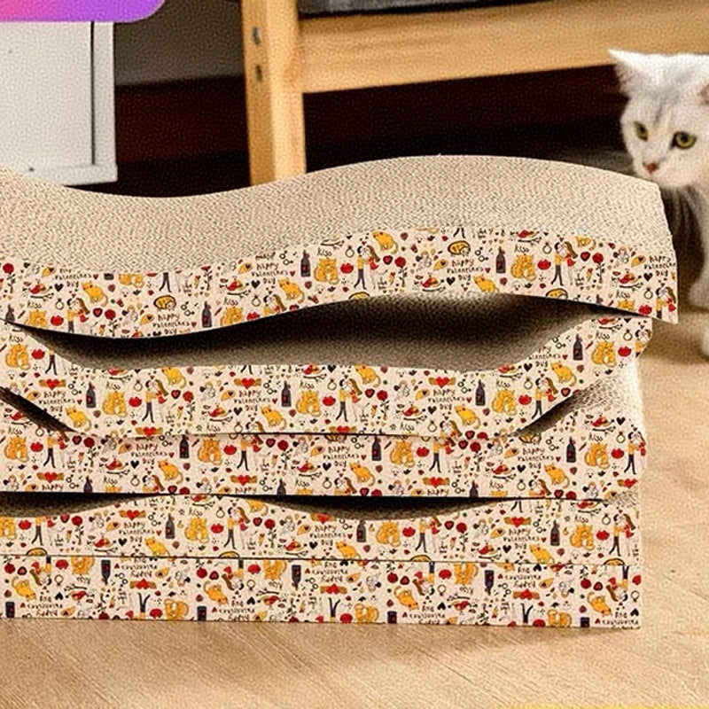 Cat Toys Pet Cat Scratching Board Corrugated Cardboard Pad Grinding Nails Interactive Protecting Furniture Cats Scratcher Toy