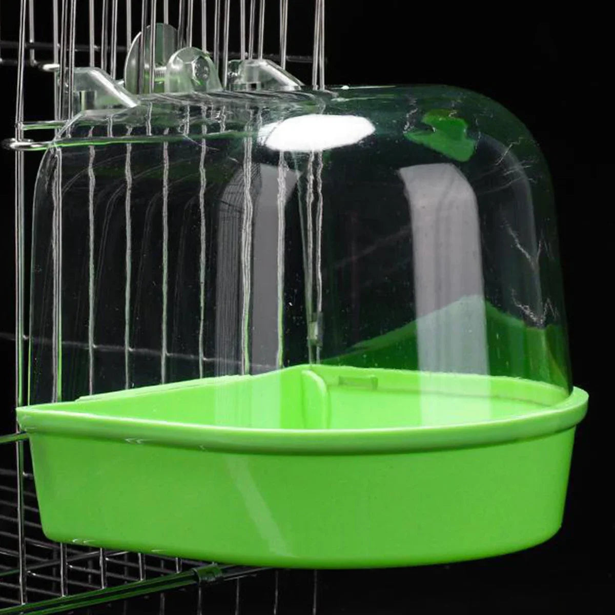 Hanging Bird Bath Box, Parakeet Shower Caged ,Parrot Bath Box Bird For Pet Brids For Canary, Budgerigar, Cockatiel,Parrots
