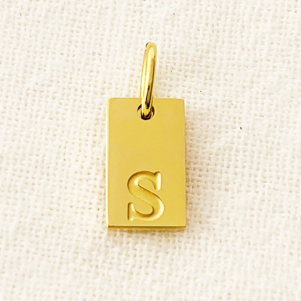 SUNIBI Alphabet Charm Pendant for Necklaces Stainless Steel Jewelry