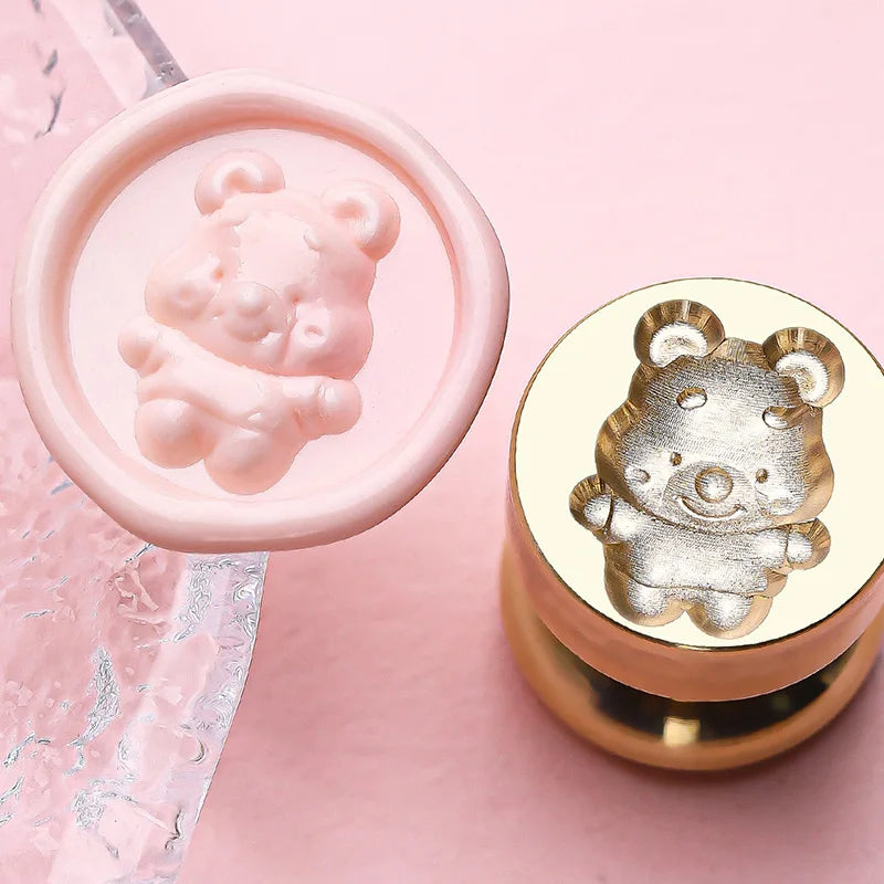 Mini Wax Seal Stamp Cute Animal Head for DIY Craft Invitations