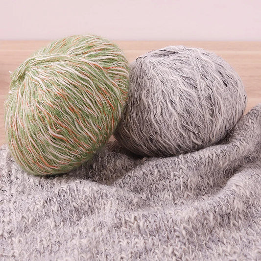 300g Eco-Friendly Bamboo Fiber Yarn for Hand Knitting and Crochet Fashion Projects, Thick and Thin Texture for Sweaters, Scarves, Hats, Shawls and More