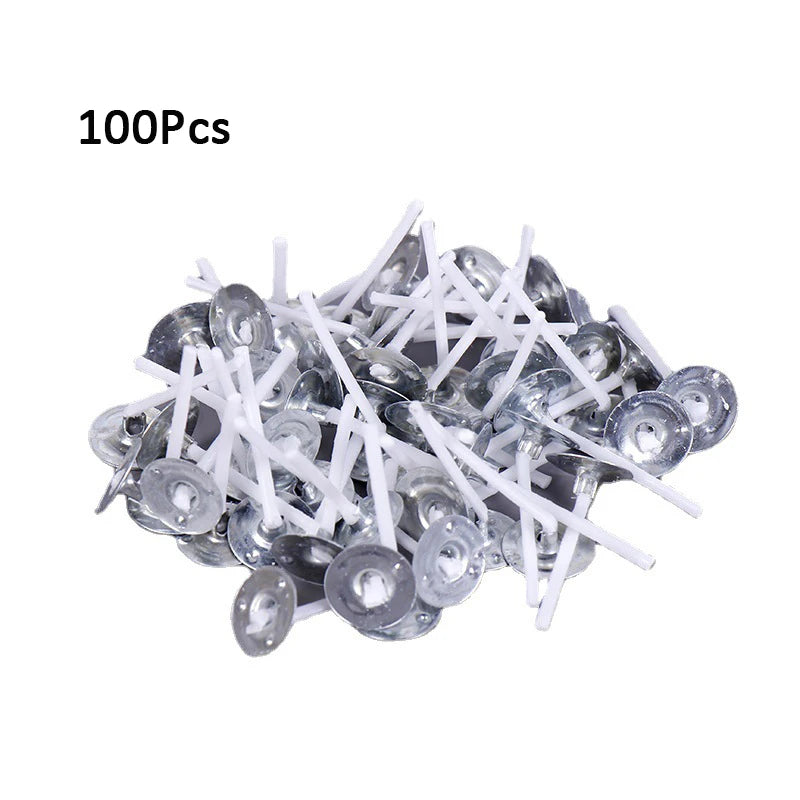 120Pcs Waxed Cotton Candle Wicks with Stand for DIY Candle Making Supplies