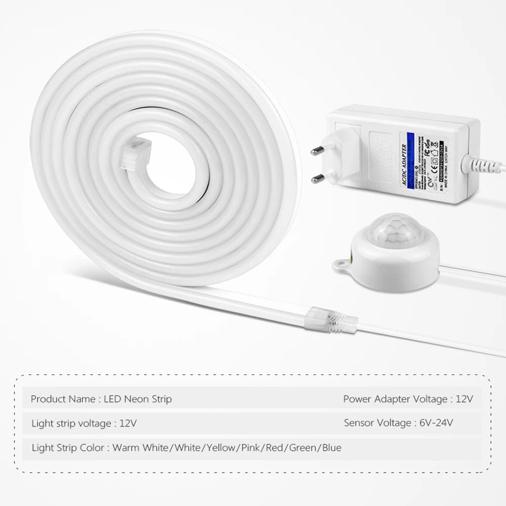 Smart Wireless PIR Motion Sensor LED Strip Light Neon Sign