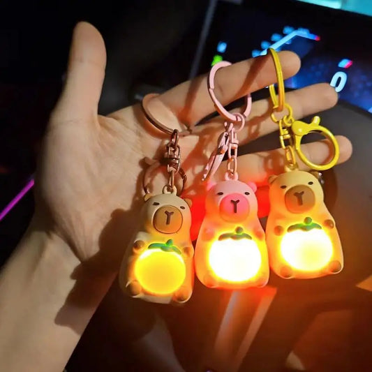 Cute Capybara Key Chains for Girls Glowing Kawaii Charm