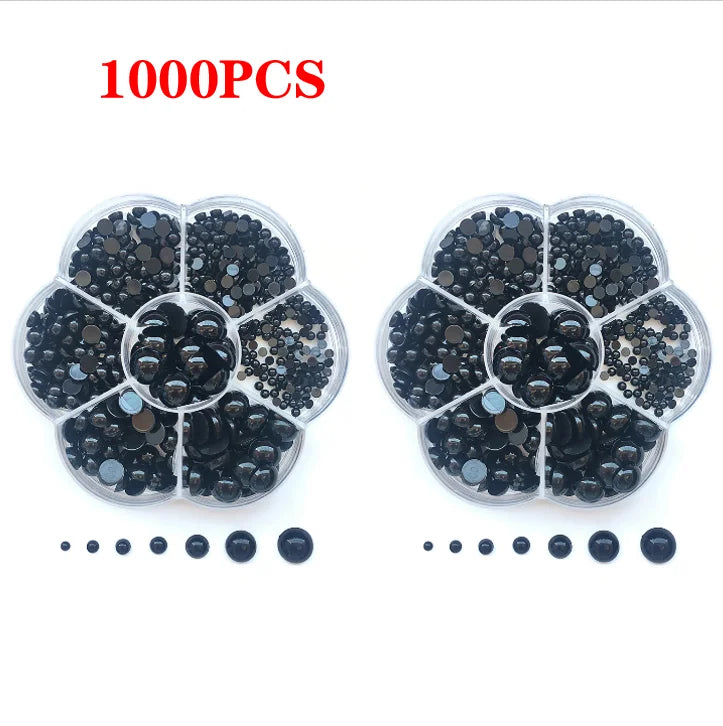 150/500 Pcs Doll Making Eyes Black Multiple Sizes for DIY Plush Toys and Crafts