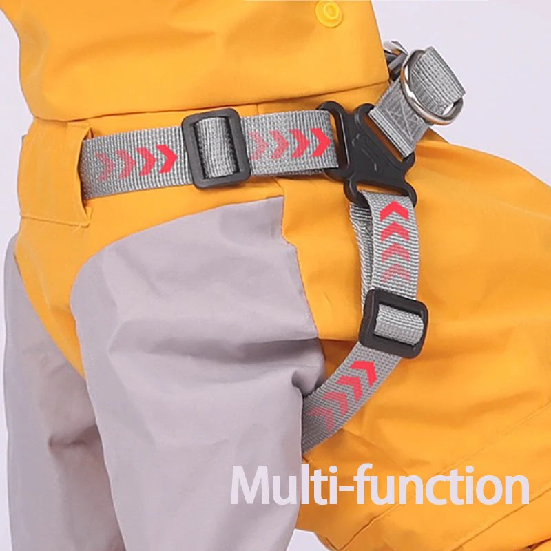 Pet Dog Waterproof Coat Puppy Hooded Jacket for Rainy Day Outdoor Dog Raincoat Reflective Clothes for Small Medium Large Dogs