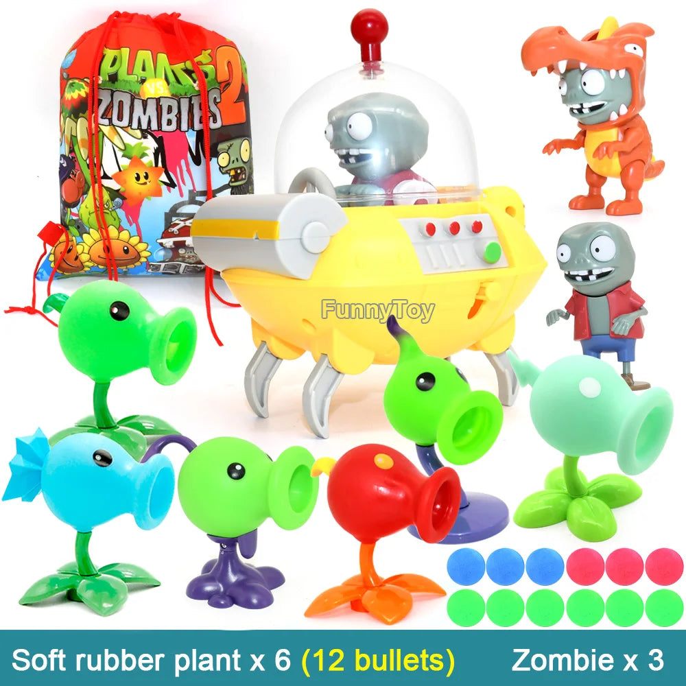 Plants vs Zombies 2 Full Set Toys Pea Shooter and Friends Role Play Action Figures for Kids