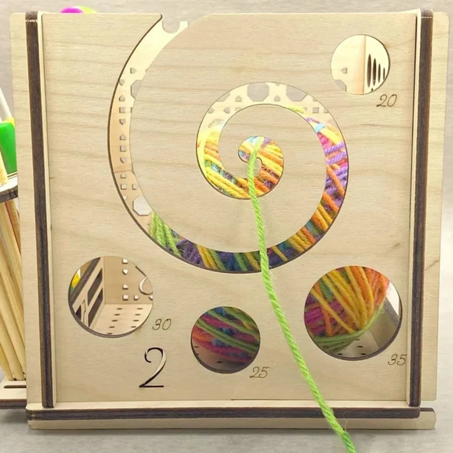 DIY All-In-One Wooden Yarn Bowl Crochet Organizer Holder