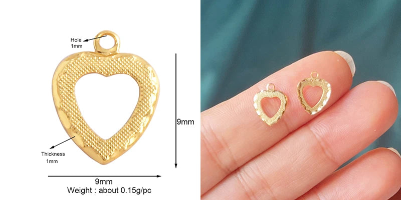 Classics Love Heart Star Zircon Focal Charm Pendant 18K Gold Plated Shell Pearl Jewelry