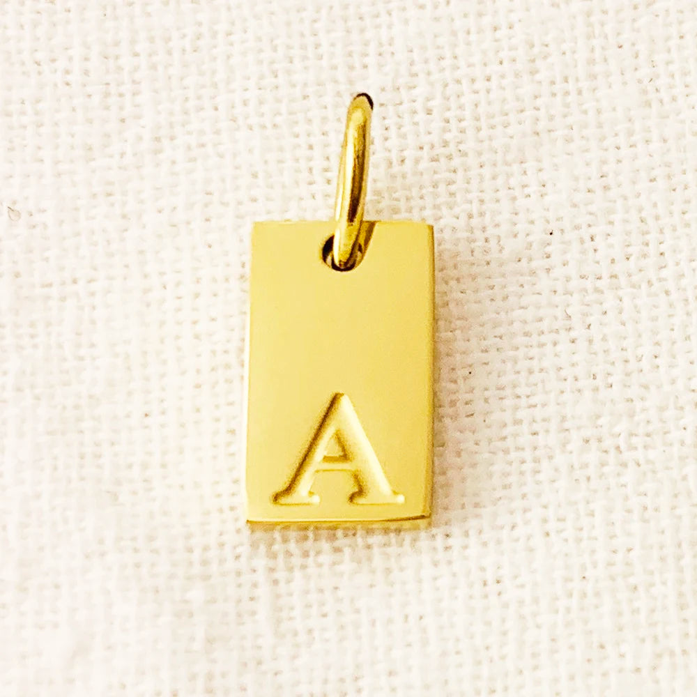 SUNIBI Alphabet Charm Pendant for Necklaces Stainless Steel Jewelry