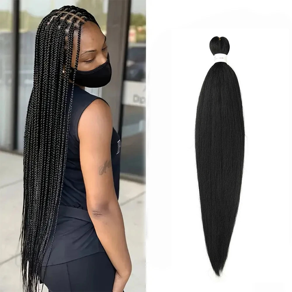 26inch long Yaki Straight Jumbo EZ Braiding Hair Extensions Synthetic Fiber Crochet Twist Braids DIY halloween cosplay women wig