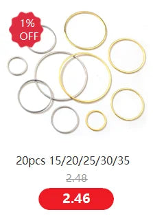 200pcs Stainless Steel Gold Color Split Jump Rings for Jewelry Making