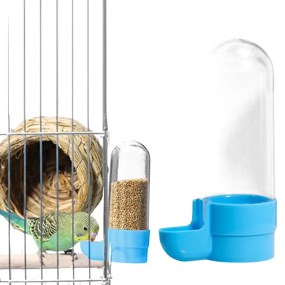 Bird Water Drinker Feeder With Clip For Parrot Cages