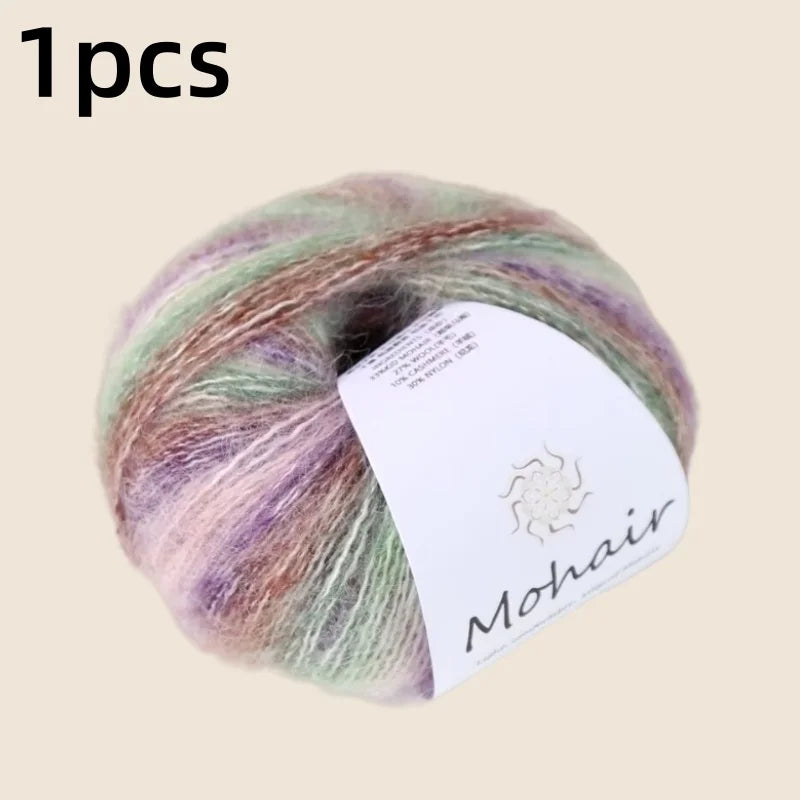 Gradient Mohair Soft Cotton Yarn for Baby Sweater Hat Scarf