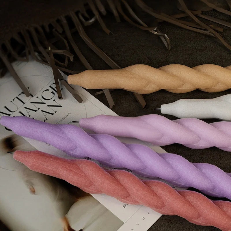 Geometric Spiral Candle Silicone Mold for DIY Twisted Rods