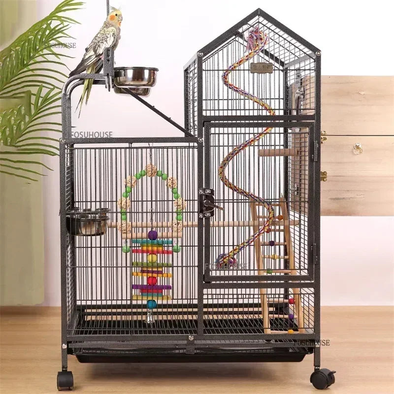 Indoor Starling Canary Pet Fences Outdoor Aesthetic Bird Carrier  Decorative Bird Cages Large Parrot CageSpecial Breeding Cage W