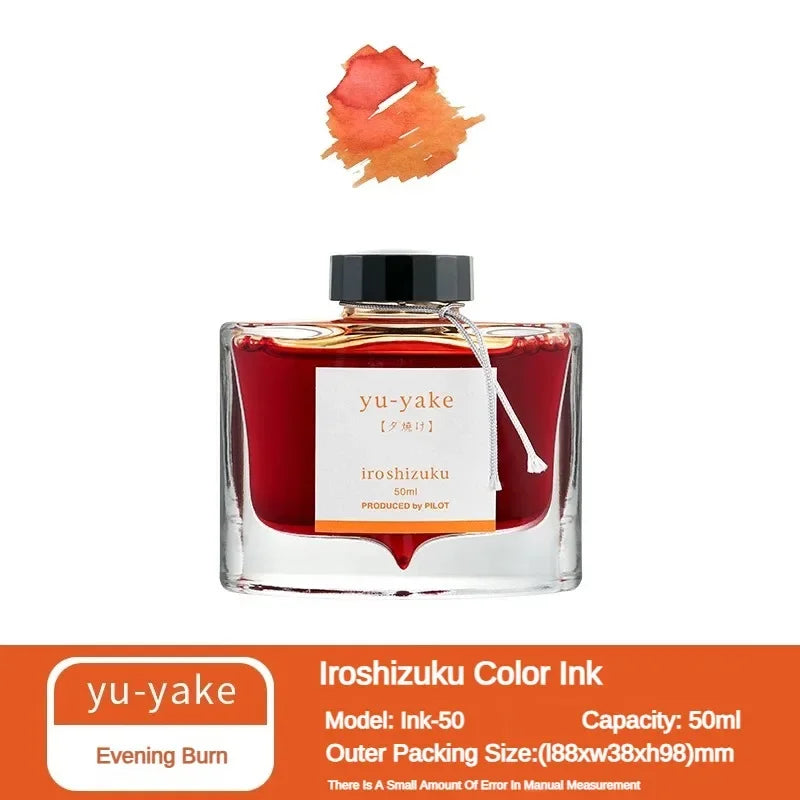 Pilot 25 Color 50ml Fountain Pen Ink Set with Glass Bottles for School and Office Use