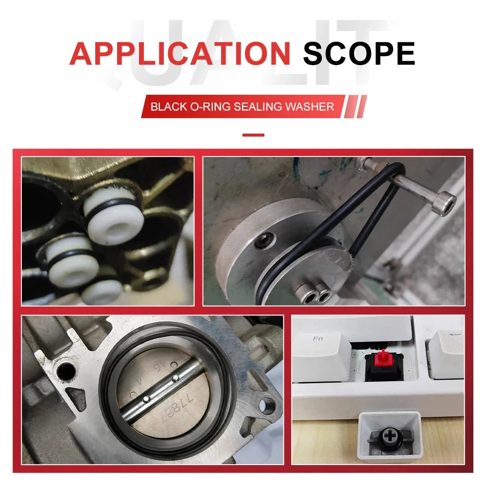 CS1-4 NBR Black O Ring Silicone Rubber Gaskets High Temperature Corrosion Resistant Oil Seal O-Rings for Plumbing and Automotive Applications