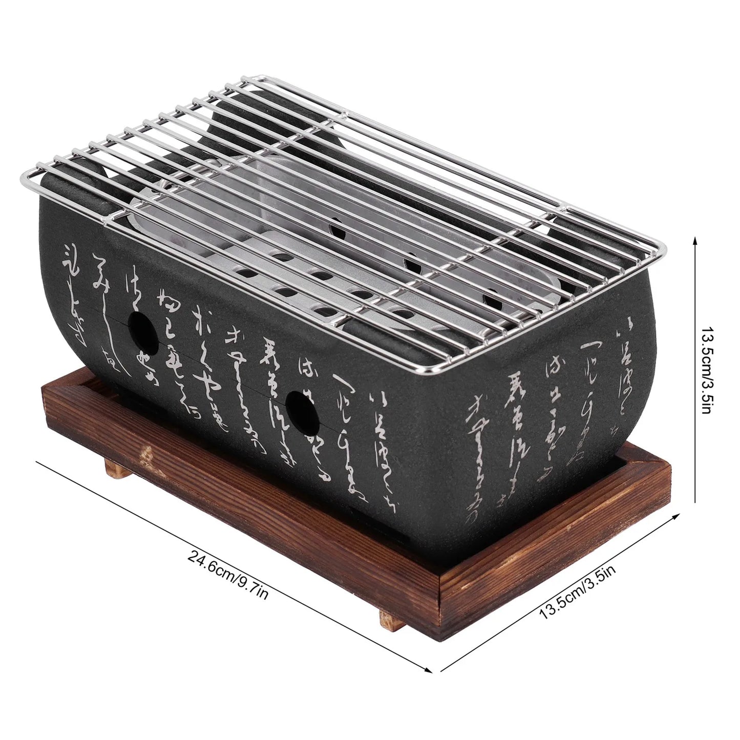 Japanese Mini Barbecue Grill Portable Aluminium Alloy Charcoal Stove for Outdoor and Indoor Cooking