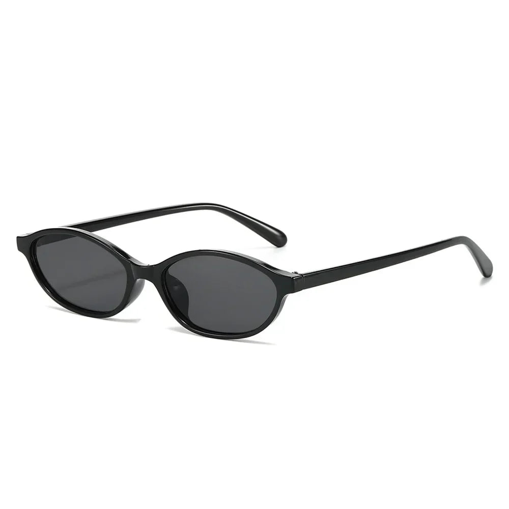 Sexy Small Oval Women's Sunglasses 2024 New Fashion Black Brown Sun Glasses Ladies Shades Trends Summer Unique Eyewear Men