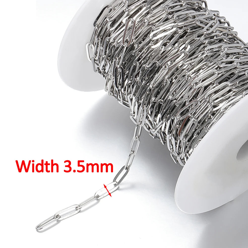 1Meter Gold Stainless Steel Chain Multi Styles for DIY Jewelry