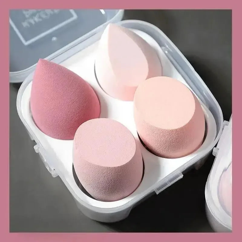 4PCS Ombre Makeup Sponge Set - Latex-Free Blenders for Travel